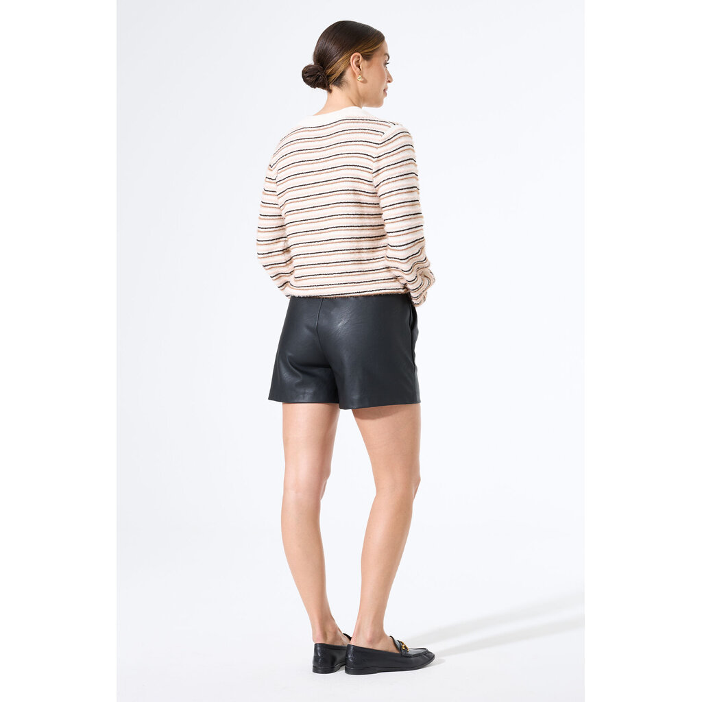 GARCIA GARCIA 25H SHORT TAILLE ELASTIQUE EFFET CUIR NOIR