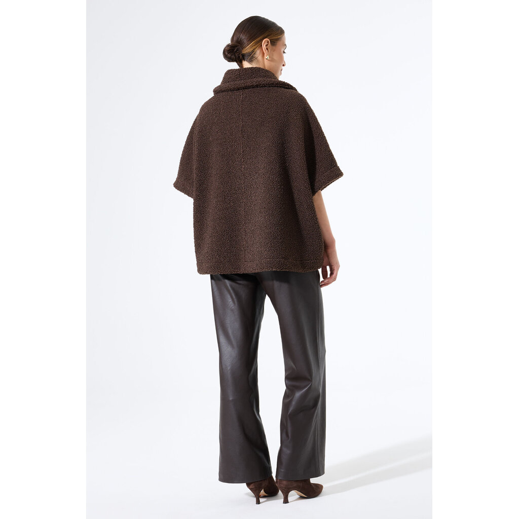 GARCIA GARCIA 25H PANT TAILLE ELAST EFFET CUIR BRUN FONCE