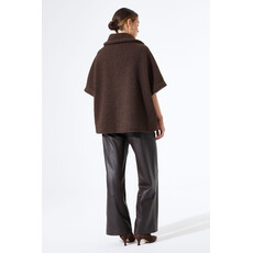 GARCIA GARCIA 25H PANT TAILLE ELAST EFFET CUIR BRUN FONCE