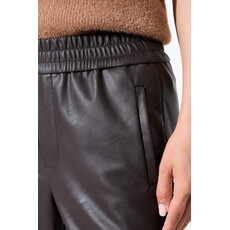 GARCIA GARCIA 25H PANT TAILLE ELAST EFFET CUIR BRUN FONCE