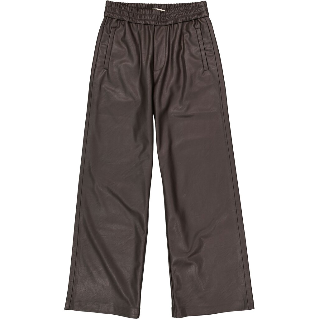 GARCIA GARCIA 25H PANT TAILLE ELAST EFFET CUIR BRUN FONCE