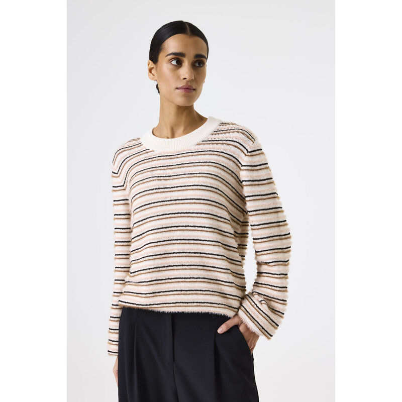 GARCIA GARCIA 25H PULL CREWNECK RAYE IVOIRE