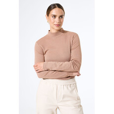 GARCIA GARCIA 25H TOP MOCK NECK BRILLANT BRUN CLAIR