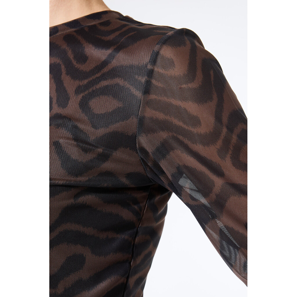 GARCIA GARCIA 25H TOP MESH MOTIFS NOIR/BRUN