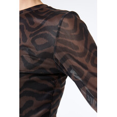 GARCIA GARCIA 25H TOP MESH MOTIFS NOIR/BRUN