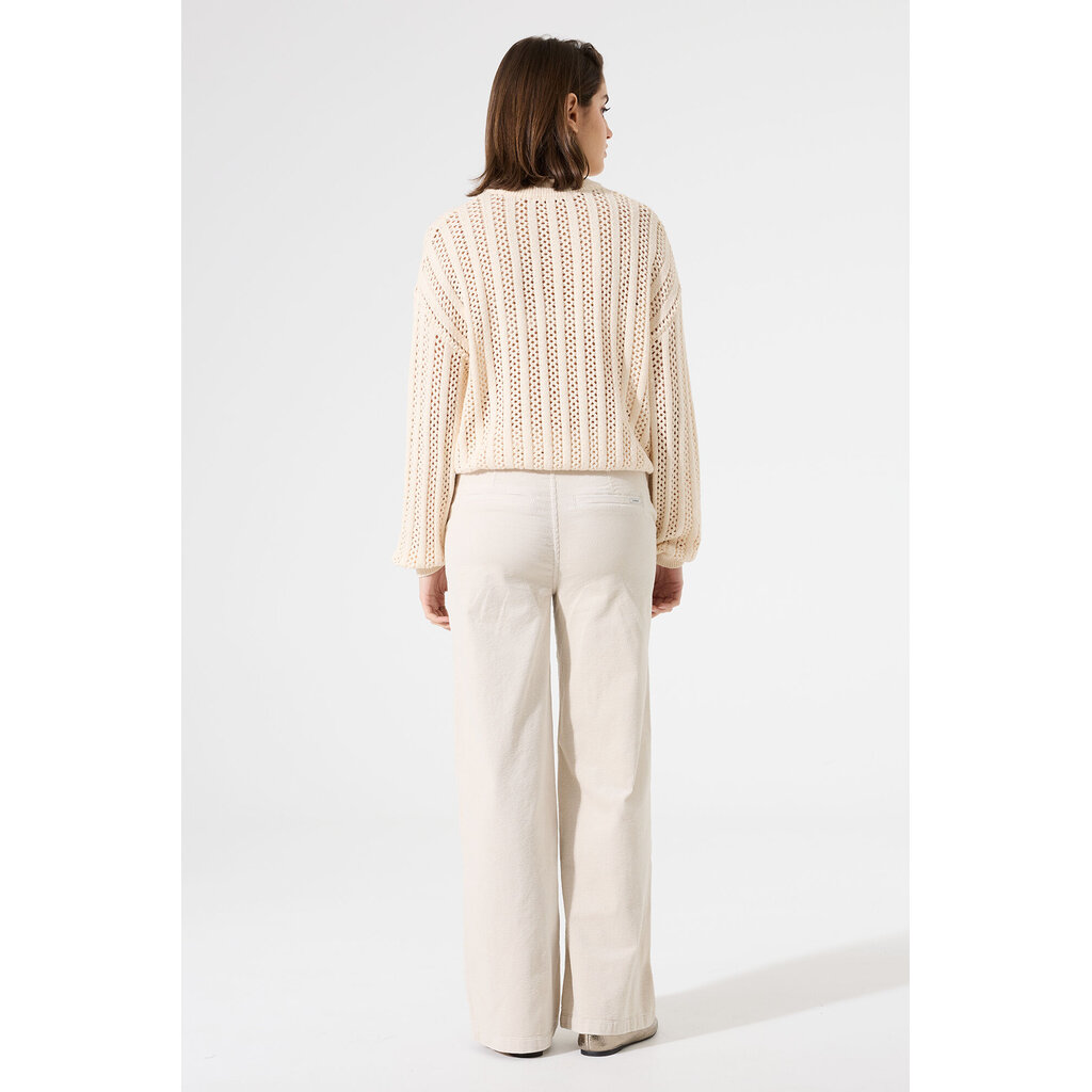 GARCIA GARCIA 25H PULL TRICOT LEGER AJOURE CREME