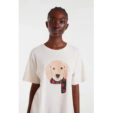 COMPANIA FANTASTICA COMPANIA 25H TSHIRT CHIEN CREME