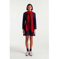 COMPANIA FANTASTICA COMPANIA 25H ROBE COURTE MINI POIS MARINE/BLANC