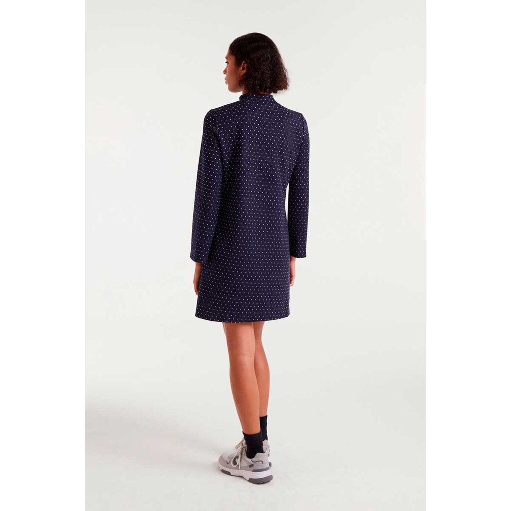 COMPANIA FANTASTICA COMPANIA 25H ROBE COURTE MINI POIS MARINE/BLANC