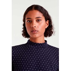 COMPANIA FANTASTICA COMPANIA 25H ROBE COURTE MINI POIS MARINE/BLANC