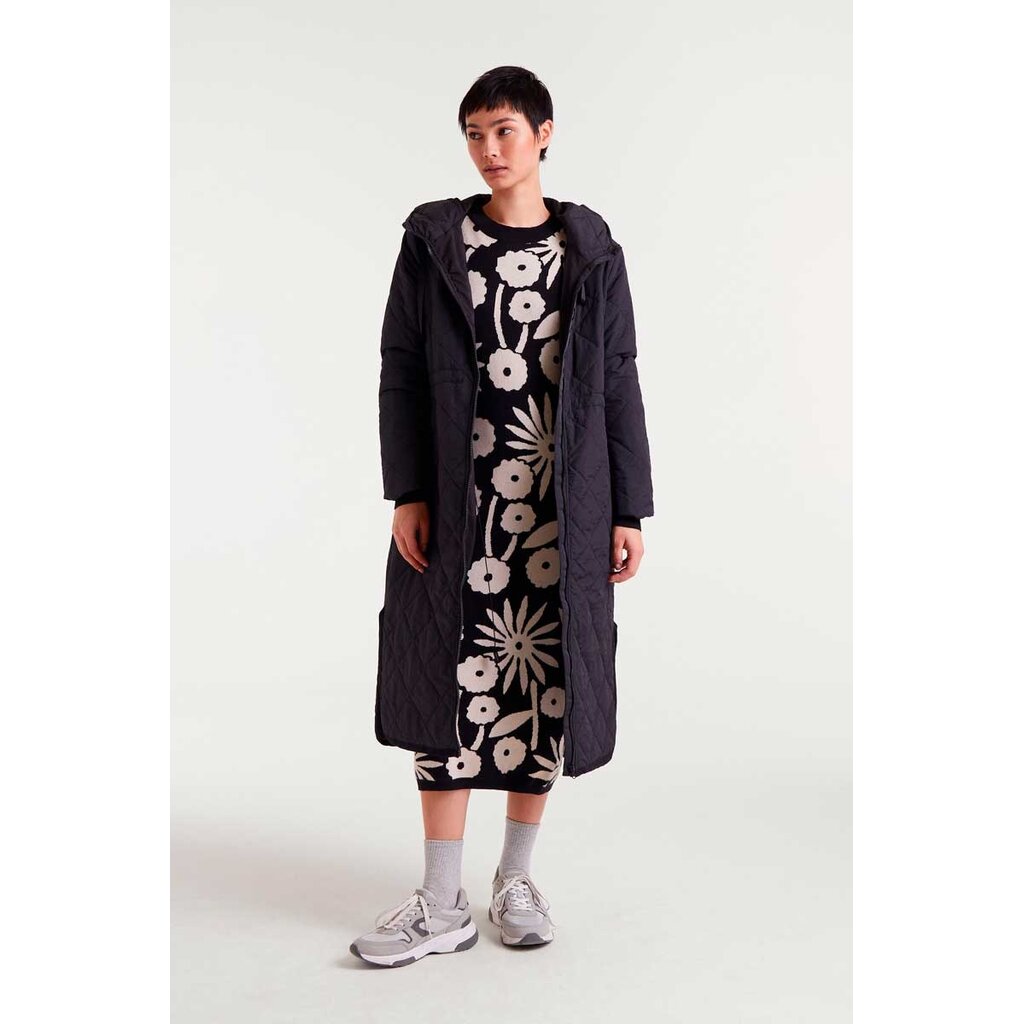 COMPANIA FANTASTICA COMPANIA 25H MANTEAU MATELASSE CAPUCHON NOIR