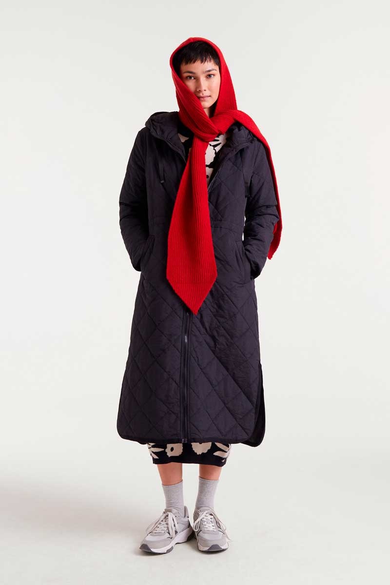 COMPANIA 25H MANTEAU MATELASSE CAPUCHON NOIR