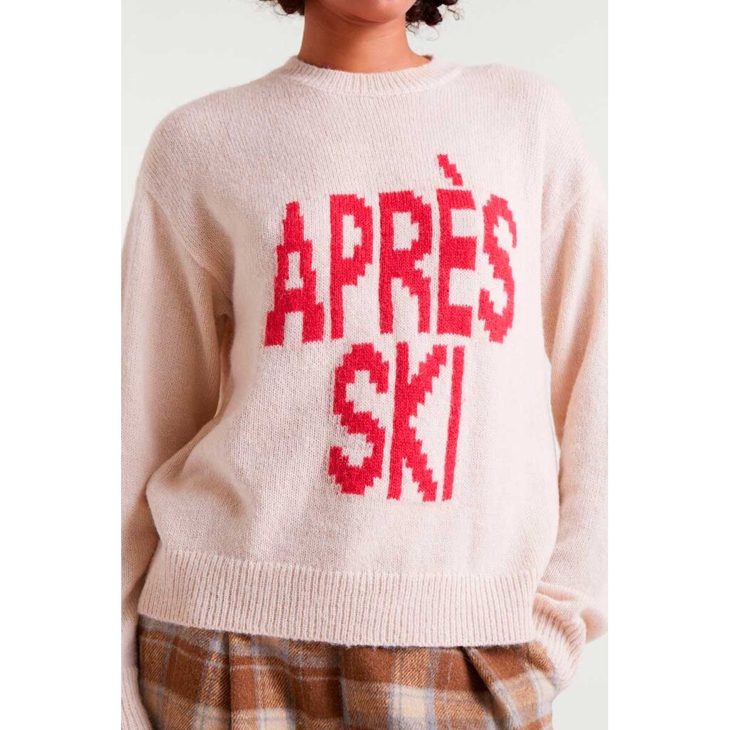 COMPANIA FANTASTICA COMPANIA 25H PULL JACQUARD APRES SKI BLANC/ROUGE