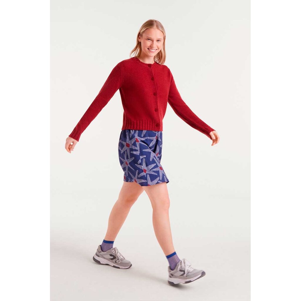 COMPANIA FANTASTICA COMPANIA 25H CARDIGAN BOUTONS FLEURS ROUGE