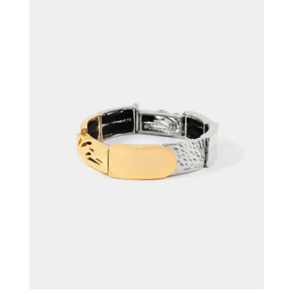 ANNE MARIE CHAGNON AM CHAGNON BRACELET SOLAR 2 TONS OR/ARGENT