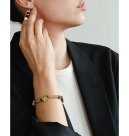 ANNE MARIE CHAGNON AM CHAGNON BRACELET FOMALAU OR/ARGENT MOKA MOUSSE