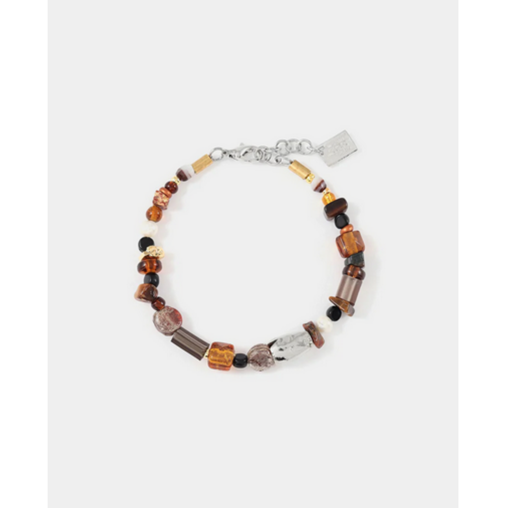 ANNE MARIE CHAGNON AM CHAGNON BRACELET CAPELLA ARGENT MOKA MOUSSE
