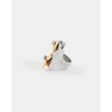 ANNE MARIE CHAGNON AM CHAGNON BAGUE TAURUS 2 TONS OR/ARGENT