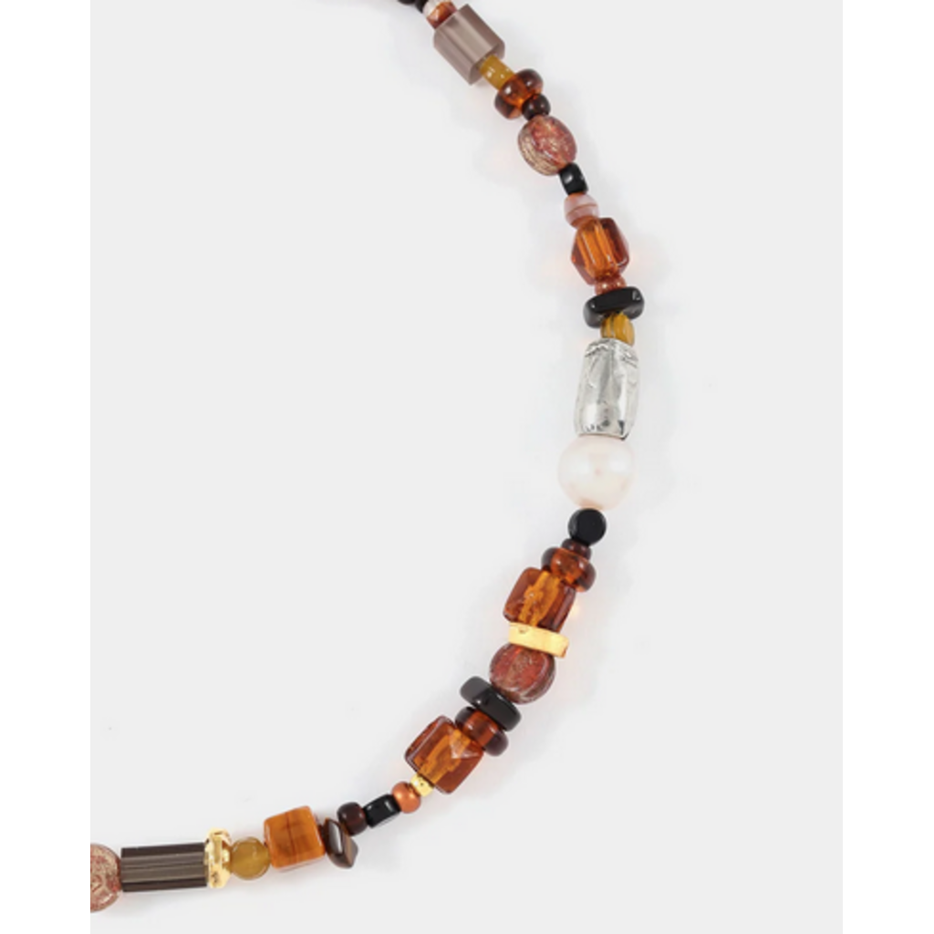 ANNE MARIE CHAGNON AM CHAGNON COLLIER LUAN OR/ARGENT MOKA MOUSSE