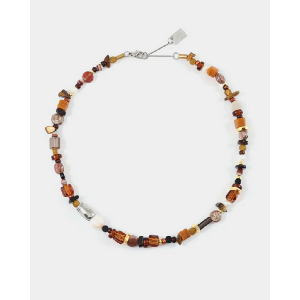 ANNE MARIE CHAGNON AM CHAGNON COLLIER LUAN OR/ARGENT MOKA MOUSSE