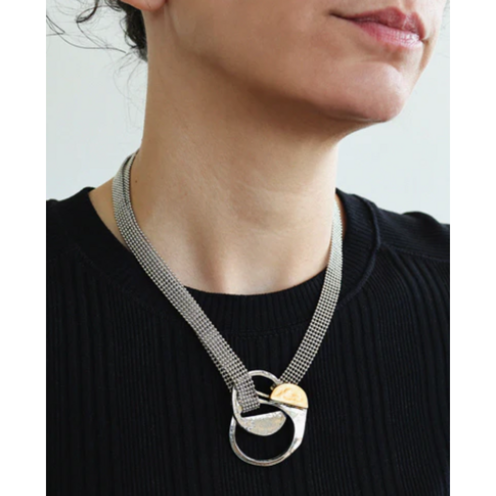 ANNE MARIE CHAGNON AM CHAGNON COLLIER MERCURY 2 TONS OR/ARGENT