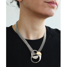 ANNE MARIE CHAGNON AM CHAGNON COLLIER MERCURY 2 TONS OR/ARGENT