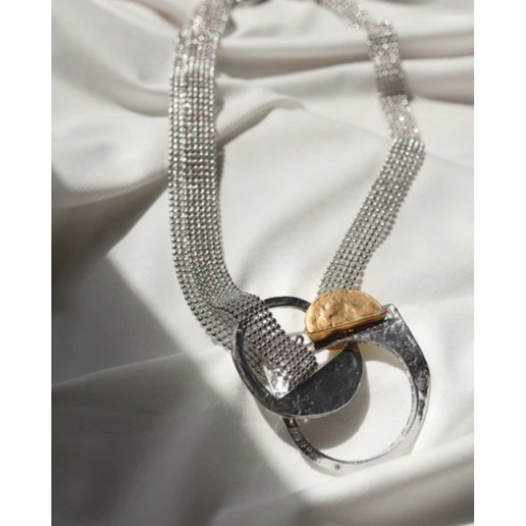 ANNE MARIE CHAGNON AM CHAGNON COLLIER MERCURY 2 TONS OR/ARGENT