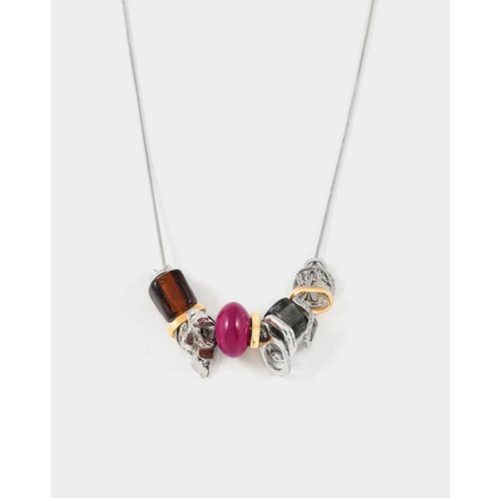 ANNE MARIE CHAGNON AM CHAGNON COLLIER LEONA ARGENT FALL BLOSSOM