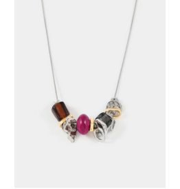 ANNE MARIE CHAGNON AM CHAGNON COLLIER LEONA ARGENT FALL BLOSSOM