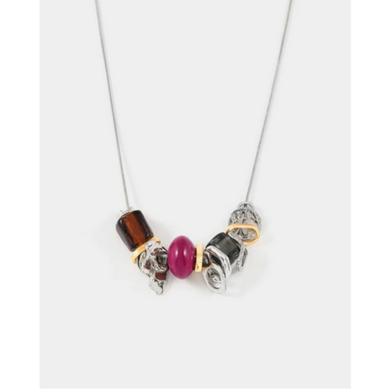 ANNE MARIE CHAGNON AM CHAGNON COLLIER LEONA ARGENT FALL BLOSSOM