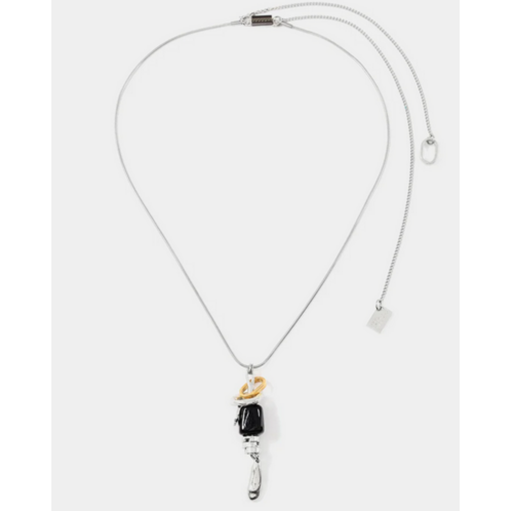 ANNE MARIE CHAGNON AM CHAGNON COLLIER GLIESE ARGENT NOCTURNE