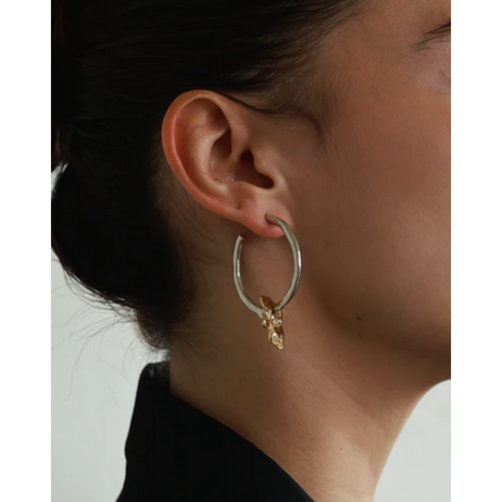 ANNE MARIE CHAGNON AM CHAGNON BOUCLES OREILLE WASP 2 TONS OR/ARGENT