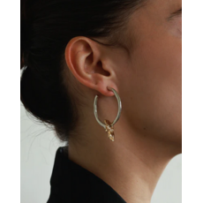 ANNE MARIE CHAGNON AM CHAGNON BOUCLES OREILLE WASP 2 TONS OR/ARGENT