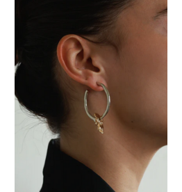 ANNE MARIE CHAGNON AM CHAGNON BOUCLES OREILLE WASP 2 TONS OR/ARGENT