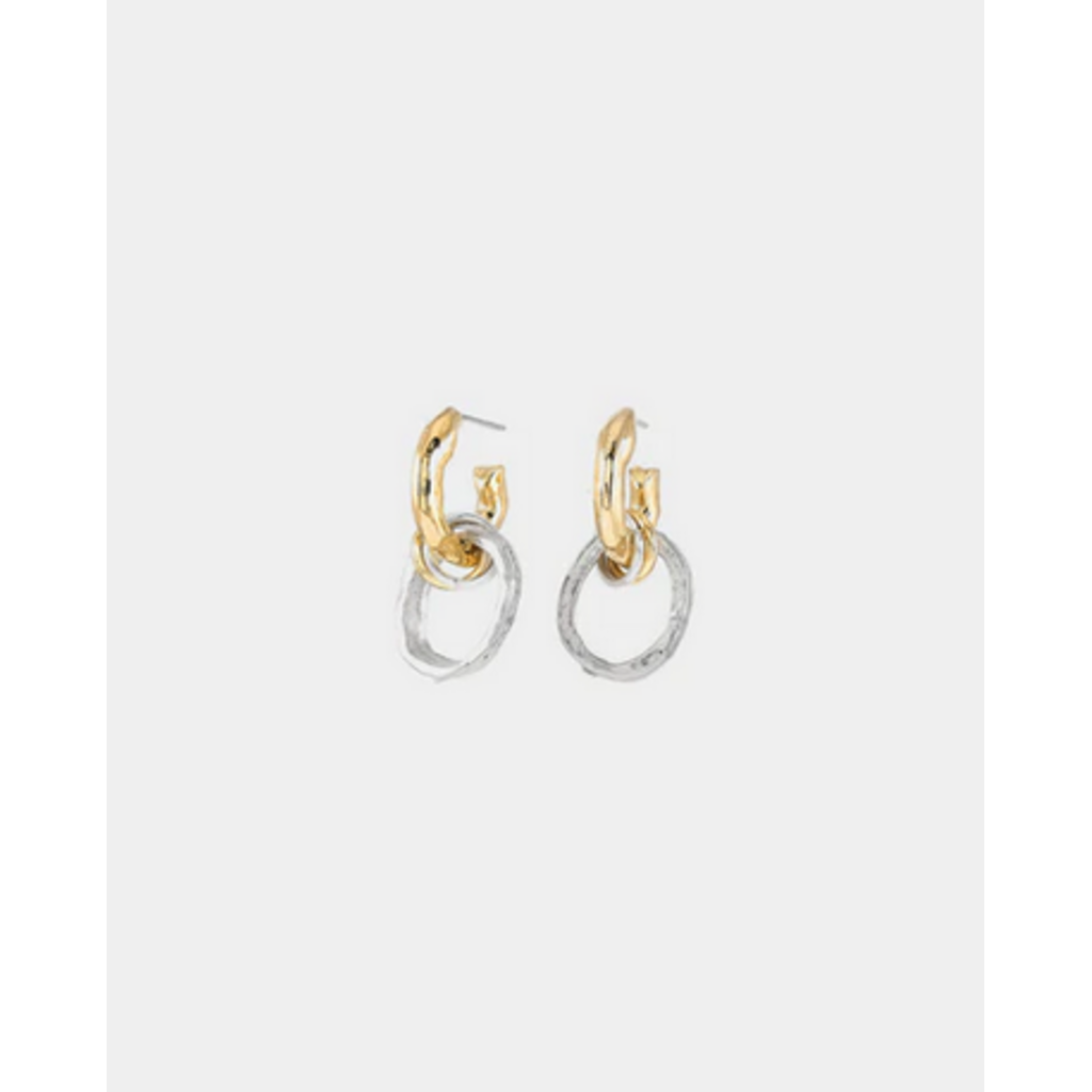 ANNE MARIE CHAGNON AM CHAGNON BOUCLES OREILLE VENUSA 2 TONS OR/ARGENT
