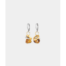 ANNE MARIE CHAGNON AM CHAGNON BOUCLES OREILLE PEGASUS ARGENT MOKA MOUSSE