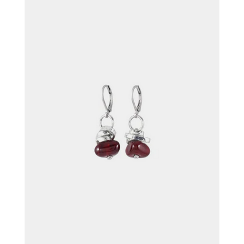 ANNE MARIE CHAGNON AM CHAGNON BOUCLES OREILLE PEGASUS ARGENT CERISE