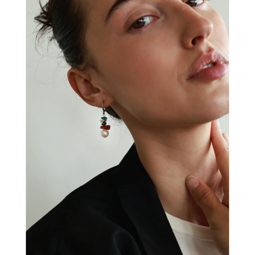 ANNE MARIE CHAGNON AM CHAGNON BOUCLES OREILLE ORCUS ARGENT FALL BLOSSOM