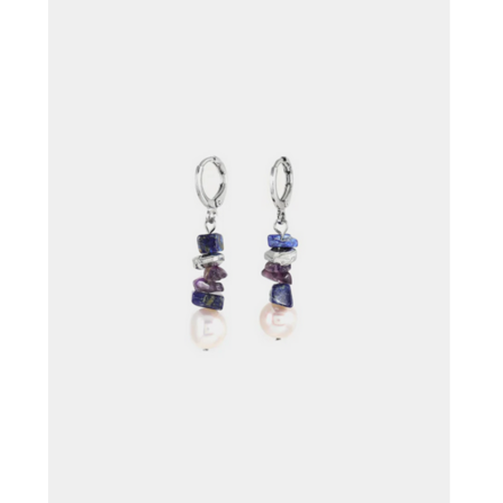 ANNE MARIE CHAGNON AM CHAGNON BOUCLES OREILLE ORCUS ARGENT DUSK