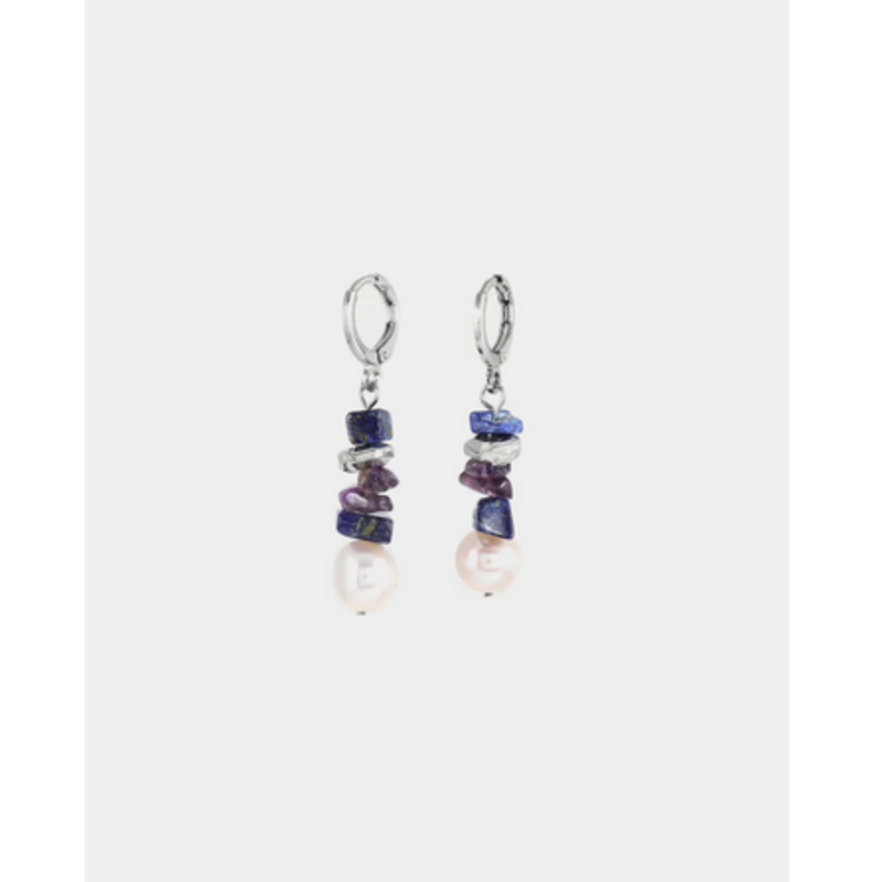 ANNE MARIE CHAGNON AM CHAGNON BOUCLES OREILLE ORCUS ARGENT DUSK