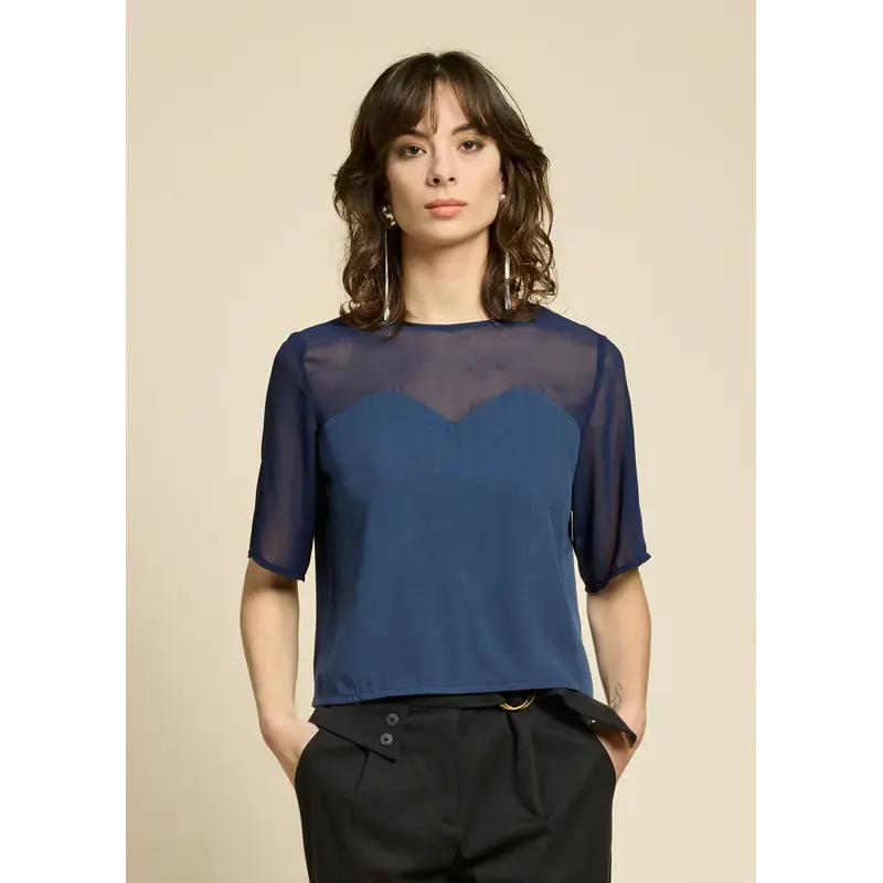 COKLUCH COKLUCH 25H HAUT LAMOUR VOILE BLEU DENIM