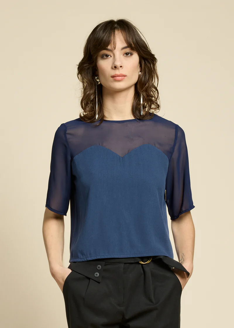 COKLUCH 25H HAUT LAMOUR VOILE BLEU DENIM