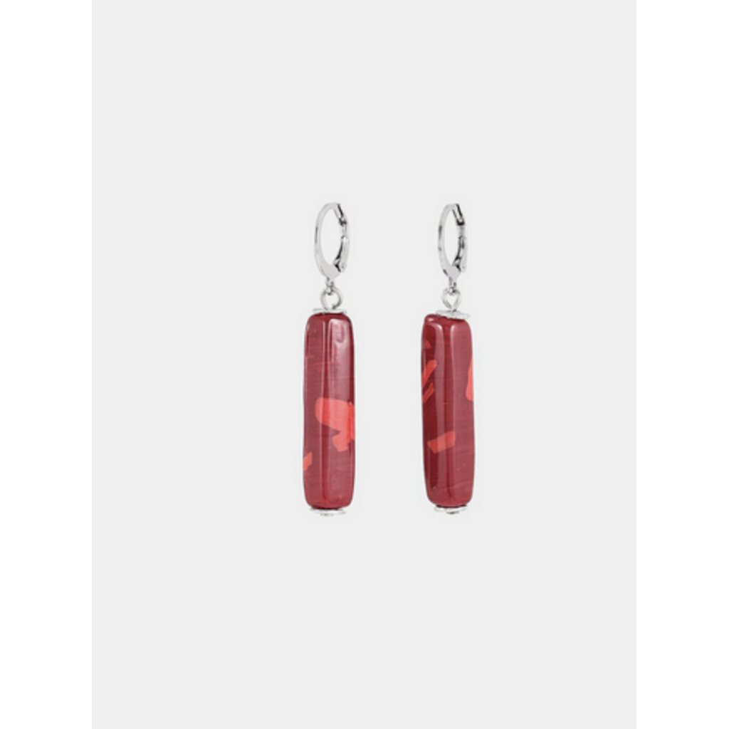 ANNE MARIE CHAGNON AM CHAGNON BOUCLES OREILLE MIZAR ARGENT CERISE