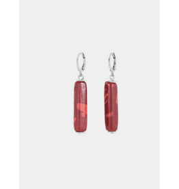 ANNE MARIE CHAGNON AM CHAGNON BOUCLES OREILLE MIZAR ARGENT CERISE