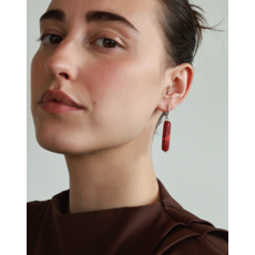 ANNE MARIE CHAGNON AM CHAGNON BOUCLES OREILLE MIZAR ARGENT CERISE