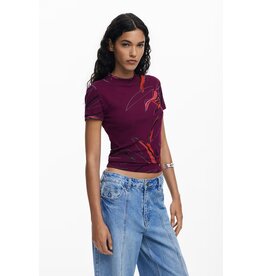 DESIGUAL DESIGUAL 25H TSHIRT LALA MOTIFS FUSCHIA
