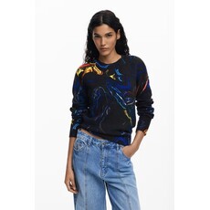 DESIGUAL DESIGUAL 25H PULL BUTTERFLY LACROIX TRICOT MOTIFS NOIR
