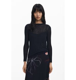 DESIGUAL DESIGUAL 25H ROBE DUO KALA TOP TRICOT NOIR