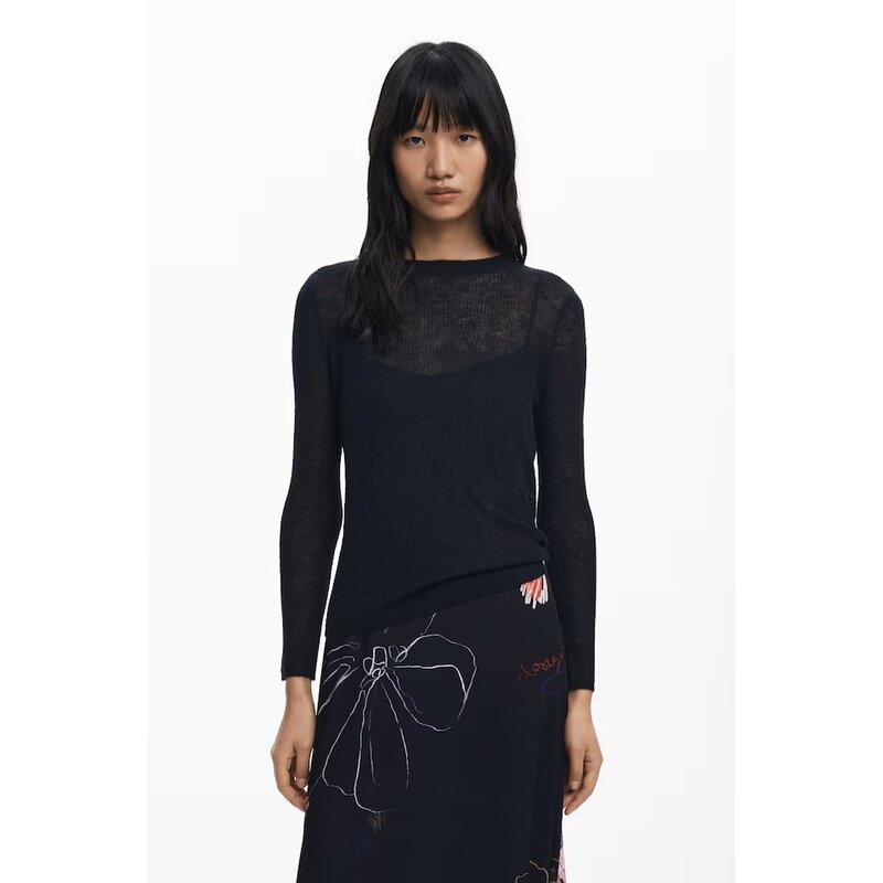 DESIGUAL DESIGUAL 25H ROBE DUO KALA TOP TRICOT NOIR