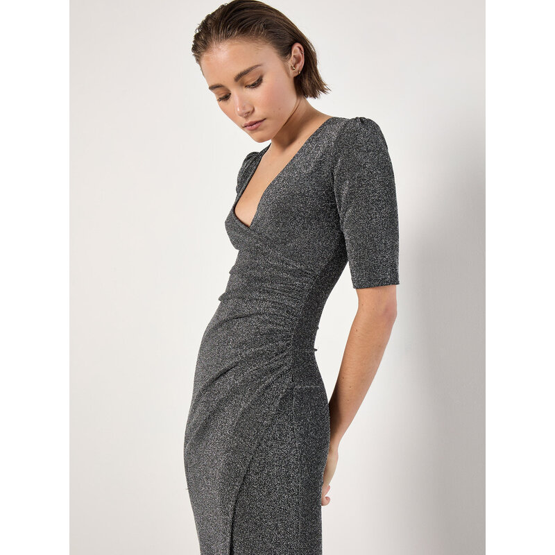 APRICOT APRICOT 25H ROBE LONGUE CACHE COEUR PAILLETTES NOIR